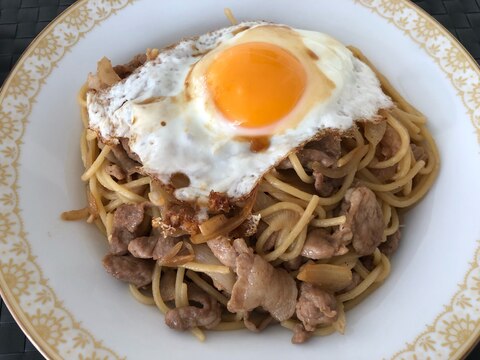 すき焼きのタレでスタミナパスタ